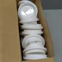 Sliner 20 Pcs Christmas Reusable Coffee Cups with Lids Bulk 12 oz Christmas Plastic Cup Gifts Xmas Drinks Tumblers with Snowflake for Coworkers Family Winter Party Favors (Red)