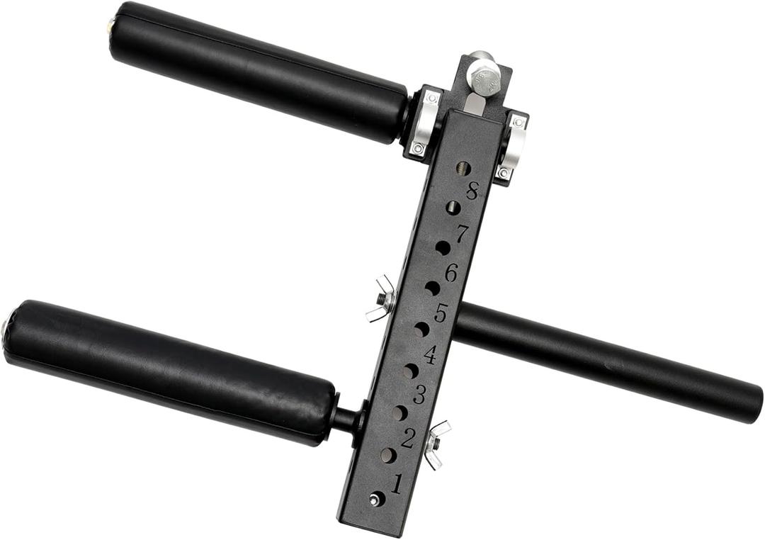 EVERYMATE Seated Leg Strength Extension and Curl Athletic Practice Machine,Adjustable Leg Fitness Equipment Attachment, Fitness Squat Rack Accessories (BLACK-26MM)