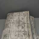 Washable Area Rugs for Living Room: 8x10 Bedroom Area Rugs Boho Vintage Rugs Stain Resistant Non Slip Low Pile Soft Lightweight Carpet for Kitchen Dining Room Farmhouse Nursery Kids Room Home Office (Brown and Cream)