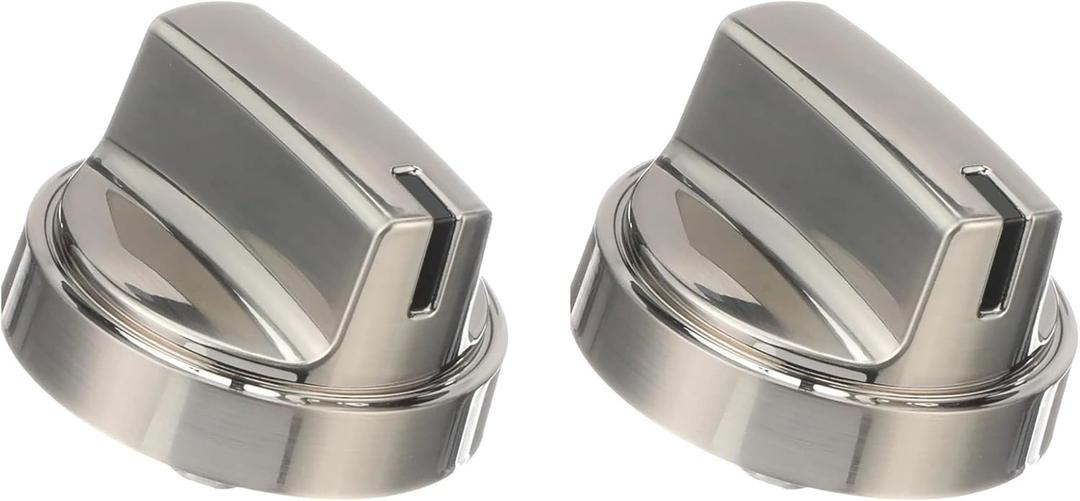 2 Pcs WB03X29300 Cooktop Knobs Parts for GE Range WB03X29300 AP6301265 4585904 JGP3030SL1SS JGP3030SL2SS JGP3036SL1SS