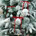 4 x Red Velvet Ribbon Christmas Bow 5 x 7 Inches Premade Red Bows for Christmas Tree Hanging Decorations Gift Wrapping Wreaths Crafts Outdoor Indoor Home Decor Wedding, Pack of 24