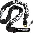 Kryptonite Keeper 712 Bike Chain Lock, 4 Feet Long Heavy Duty Anti-Theft Bicycle Chain Lock with Keys for Bike, Motorcycle, Scooter, Bicycle, Door, Gate, Fence,Black
