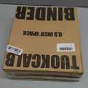 Black D-Ring 3-Ring Binders, 0.5 Inch 1 Pack, 3.4mm Thick Cover, Writable Spine on The Side, Hold 150 Sheets of 8.5" x 11" Paper.
