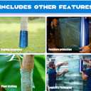 Winter Cover Sealer for Above Ground Pool Covers - Ultra Long 16''  500ft for Above Ground Windproof Stretchable, PE Airtight Anti-UV Pool Cover Saver Wrap for Keeps Swimming Pool Clear - Blue (Small)