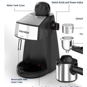 Sowtech Espresso Machine 3.5 Bar 4 Cup Maker Cappuccino