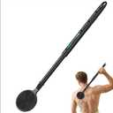 Back Scrubber for Shower, 24in Adjustable Handle Body Brush, Double Sided Shower Brush for Shower Exfoliating and Massage Can Produce Rich Foam, Long Handle Back Scrubber for Men Circular (Telescopic-black)