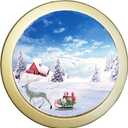 Round Photo Frame Wooden Wall Hanging Picture Frames for Home Office Wall Decor (Gold, 12 inch)