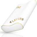 4-Layer King, Contour Pillow, Side Sleeper Pillow, Orthopedic Pillow, Neck Support Pillow, Pillow for Neck Pain, Pillow for Side Sleepers, CertiPUR-US, Extra King - 31 x 14 x 6.5"