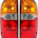 HECASA Tail Light Compatible with 1995-2000 Toyota Tacoma Pair Signal Brake Lamp Rear Taillight Assembly W/Bulb Replacement for TO2800116 TO2801116 8156004030 8155004030