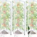 Cyrico Bird Netting Plant Cover for Tomato Cage, 3 Pcs Garden Mesh Cover with Zipper and Drawstring, Insect, Bird & Small Animal Protection Net for Vegetables, Fruits and Flowers, 59" x 17.7"