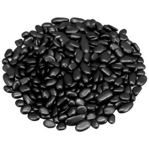 Landscaping Pebbles River Rocks Decorative Ornamental Pebbles Garden Landscaping Stones Gravel Filler for Home Decoration Flower Bed Fish Tank Plants Vases Succulents (1, Black, 1 Pound)