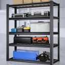 PACHIRA E-Commerce 48" W x 16.5" D x 72" H Garage Storage Rack 2500LBS Garage Organization Industrial Shelving Heavy Duty 5 Tier Metal Shelves for Warehouse Basement Pantry