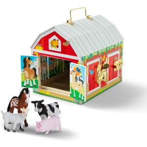 Melissa & Doug Latches Barn Toy Sensory Activity, Doors and Locks Toy, Farm Animals, for Kids Ages 3+