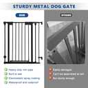 AGESISI Freestanding Dog Gates with Door Walk Through, Extra Wide Doggy Door 150" W x 29" H Pet Gate Safty 6 Panels Dog Fence for Stairs, Doorways