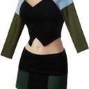 VEECOOCOS Total Drama Island Gwen Cosplay Costume Girls Crop Top and Mini Skirts Halloween Outfits (XX-Large)