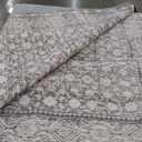 Rugxara 10x14 Area Rugs for Living Room Bedroom, Large Washable Rug, Grey Vintage Retro Boho Rug, Non Slip & Low Pile Faux Wool Thin Carpet for Indoor Dining Room and Kids Room(Grey 10x14ft)