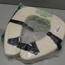 Toilet Seat Riser for Elderly, 2 Inches Elevated Toilet Seat Cushion for Seniors, Universal Fit  Raised Toilet Seat Pad, High-Density Foam, Fits Standard & Elongated Toilets, Waterproof Cover (White)