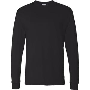 Hanes Men's Essentials Long-Sleeve T-Shirt, Crewneck Cotton T-Shirts for Men, 2-Pack (Large)