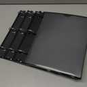 INFUN 1.5 Inch Telescoping 3 Ring Binder - 6PCS, Flexible Round Binder with Customizable Front Cover and Clear Catalog Pocket, 1.5Inch Rings, 370 Sheet Capacity-Black