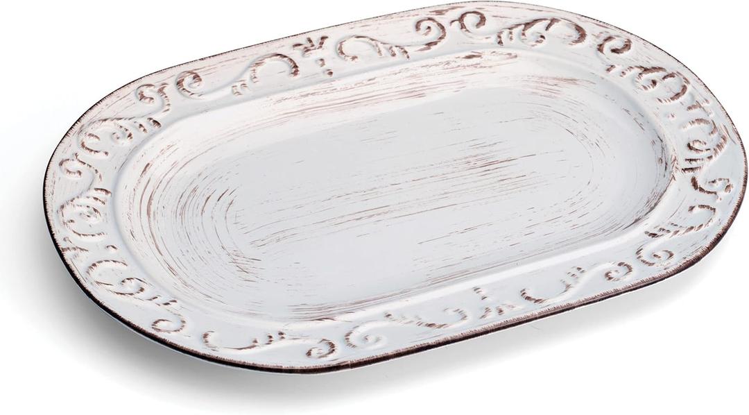 Pfaltzgraff Trellis Serving Platter, 13.75 inch, White