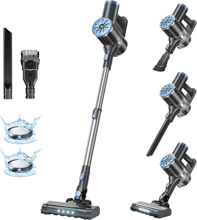 VIPSUN Cordless Vacuum Cleaner with Self-Standing, LED Screen Stick Vacuum Cleaners for Home, Lightweight Powerful Suction Vacuum, 6-in-1 Rechargeable Vacuum for Carpets, Pet Hair, Hardwood Floors Missing power cable