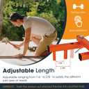 Deck Board Straightening & Removal Tool, Heavy-Duty 10Ga One-Piece Steel Deck Tool to Straighten Bending Boards & Tighten Gaps, Orange