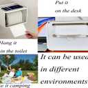 White Wave-Design Pet-Proof Tissue Box Holder - Wall-Mounted, Dual Dispenser Organizer for Kitchen, Office, Outdoors - ABS+HIBS Material, Transparent Lid, Damage-Free Adhesive