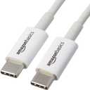 Amazon Basics USB-C to USB-C Fast Charger Cable, 480Mbps Speed, USB-IF Certified, for Fast Charging Apple iPhone 16/15, iPad, MacBook, Samsung Galaxy, Tablets, Laptops, 6 Foot, White