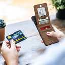 Bemal for Samsung Galaxy S25 Edge Wallet Case, Built-in Card Holder, RFID Blocking, PU Leather Kickstand, Magnetic Closure, Durable Shockproof Phone Cover for Women Men, Alligator Pattern Brown