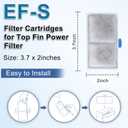 driamor 16 Pack Filter Cartridges Compatible with EF-S Element and BF5 BETTAFLO Filter, Thickened Fish Tank Replacement Filters Cartridge with Zeolite