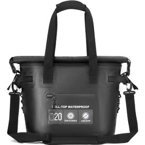 Vogano Lightweight and Leak-Proof Soft Cooler Bag,12H Cold Retention,Black