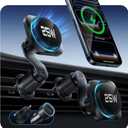 ESR OmniLock Qi2.2 Certified 25W MagSafe Car Mount Charger with CryoBoost, Phone Cooling MagSafe Car Charger, 360 Rotatable, Air Vent Magnetic Car Phone Holder for iPhone 17/16 with iOS 26, S26 Ultra (Black)