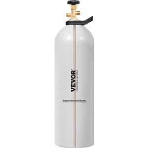 VEVOR CO2 Tank, 20 lbs New Aluminum Alloy Cylinder, CO2 Air Tank with Light Spray Coating, CGA320 Valve, Handle, Built-in Purple Copper Siphon, DOT Approved Cylinder for Draft Beer Dispensing