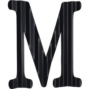 13.7" Metal Letters for Wall Decor, Corrugated Black Large 3D Letters, Decorative Farmhouse Hanging Alphabet Signs for Home Bedroom Office Wedding Party (M)