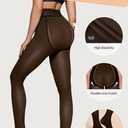 Vertvie Women's Fleece-Lined Thermal Leggings  High Waist Thick Warm Winter Tights (220g-Thin Fleece,Black Sheer,XX-Large)