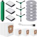 18 Pcs Replacement Parts for iRobot Roomba Plus 505/405 Combo Robot Vacuum Cleaner, Accessories with 1 Roller Brush, 6 Mop Pads, 3 Filters, 3 Side Brush,4 Vacuum Bags,1 Clean Tool