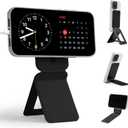 MOFT Phone Tripod Stand Selfie Stick for iPhone, Multi-Angles iPhone Stand, Lightweight & Portable Phone Holder, Strong Magnets, MOVAS Vegan Leather, Travel Essentials, Jet Black (Without Card Slot)