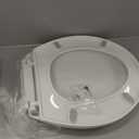 Round Toilet Seat, Standard 16.5 Slow/Soft Close Round Toilet Seat for Round Toilets, No-Slam Quiet-Close Lid, Easy-to-Install, White, Durable Never-Loosen Design
