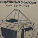 Morpilot 24-inch Portable Collapsible Dog Crate: Travel Dog Crate Soft-Sided for Small Dogs up to 27lbs, with Foldable Bowl, Shoulder Strap & Storage Pockets, Grey
