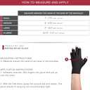 OTC Resting Splint Glove, 5 Finger Semi-Rigid Splints, Open Tips, Black, Right Hand, Large