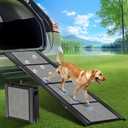 Dog Ramp for Car Large Folding Pet Stair Ramps for Truck, SUV, with Non-Slip Surface, Up to 250LBS, Outdoor Dog Car Ramp for Medium & Large Dogs, Portable Pet Steps