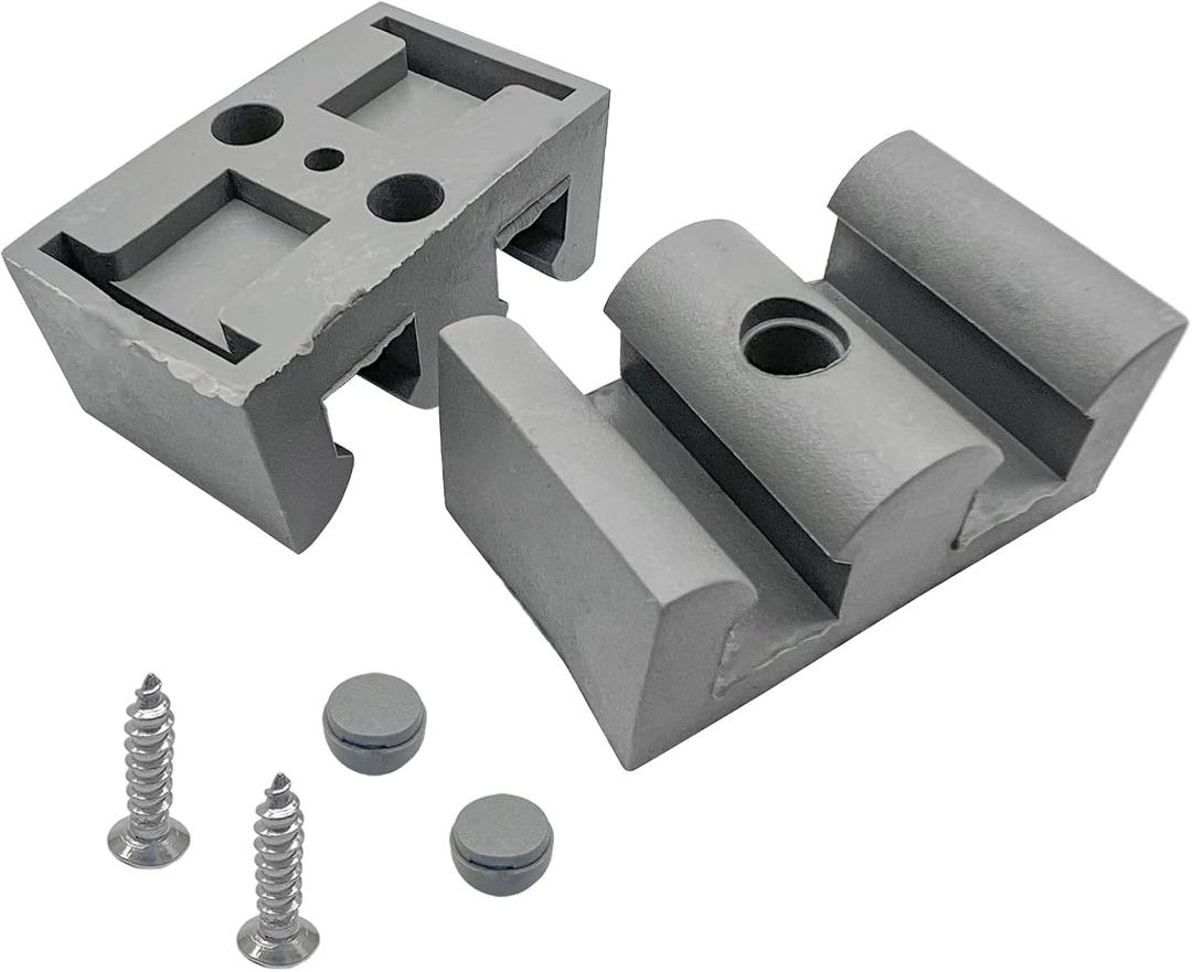 50mm Bathroom Sliding Door Glass Anti-Collision Block Side Guide Rail for Shower Door Bathroom Sliding Door Bumper Shower Room Accessories(4pcs,Grey)