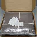 EVERGRACEHOME Cotton Sateen Windowpane Quilt Set Queen Size, Mocha Brown, Full/Queen