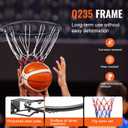 VEVOR Basketball Hoop, 44 54 Inchs PC Backboard Wall Mounted, Basketball Portable Hoop & Goal, Indoor & Outdoor with Hand-Crank Adjustment, Classic Basketball Court, Teens, Adults, Schools, Parks