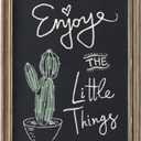Rustic Magnetic Chalkboard Signs 16 x 20 inch Wood Framed Wall Hanging Display Board for Wedding, Bar, Kitchen, Brown