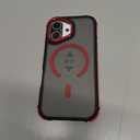 DEERLAMN Strong Magnetic Case for iPhone 17 6.3-Inch,[Compatible with Magsafe][Military Grade Drop Protection] Translucent Matte Shockproof Protective Phone Cover-Forest Red