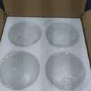 Giluta 4 Pack Bell Shaped Glass Shade Frosted Light Fixture Shades Replacement for Ceiling Fan Light Wall Light,Lipless with 1-5/8-inch Fitter Opening