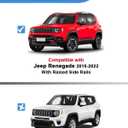 FengYu Roof Rack Cross Bars Compatible with Jeep Renegade 2015-2024, Aluminum Roof Rails Crossbars Rooftop Luggage Rack Cargo Ski Basket Luggage Carrier Rail