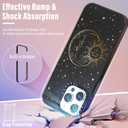 (2in1 for iPhone 14 Pro Case Sun Moon Stars for Women Girls Phone Cases Space Planets Golden Star Design Cute Aesthetic Soft TPU Bumper Fashion Unique Cover+Ring Holder for 14Pro 6.1"