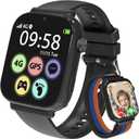 AXYWINBO Kids Smart Watch for Boys Girls 4g GPS Call Text-Smart Watch for Kids Game Camera Pedometer Alarm Clock Calculator-Kid Watches for Boys Girls 4-12 Age Gifts, Black